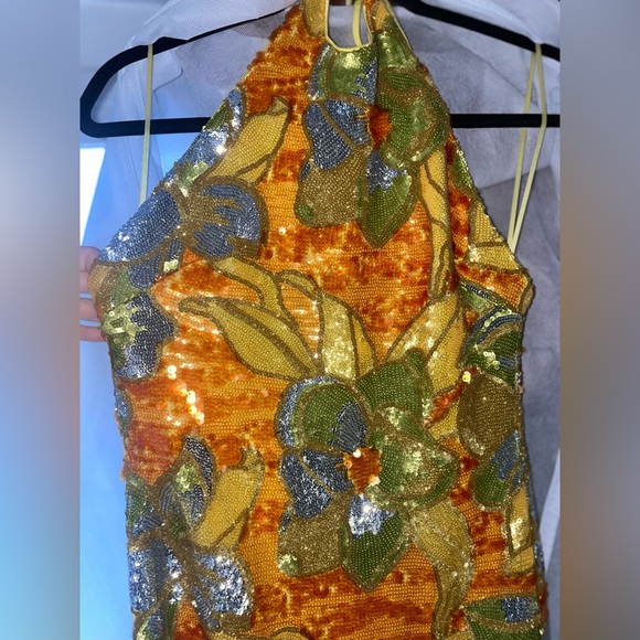 HELSI Uma floral sequin halter - Picture 5 of 6